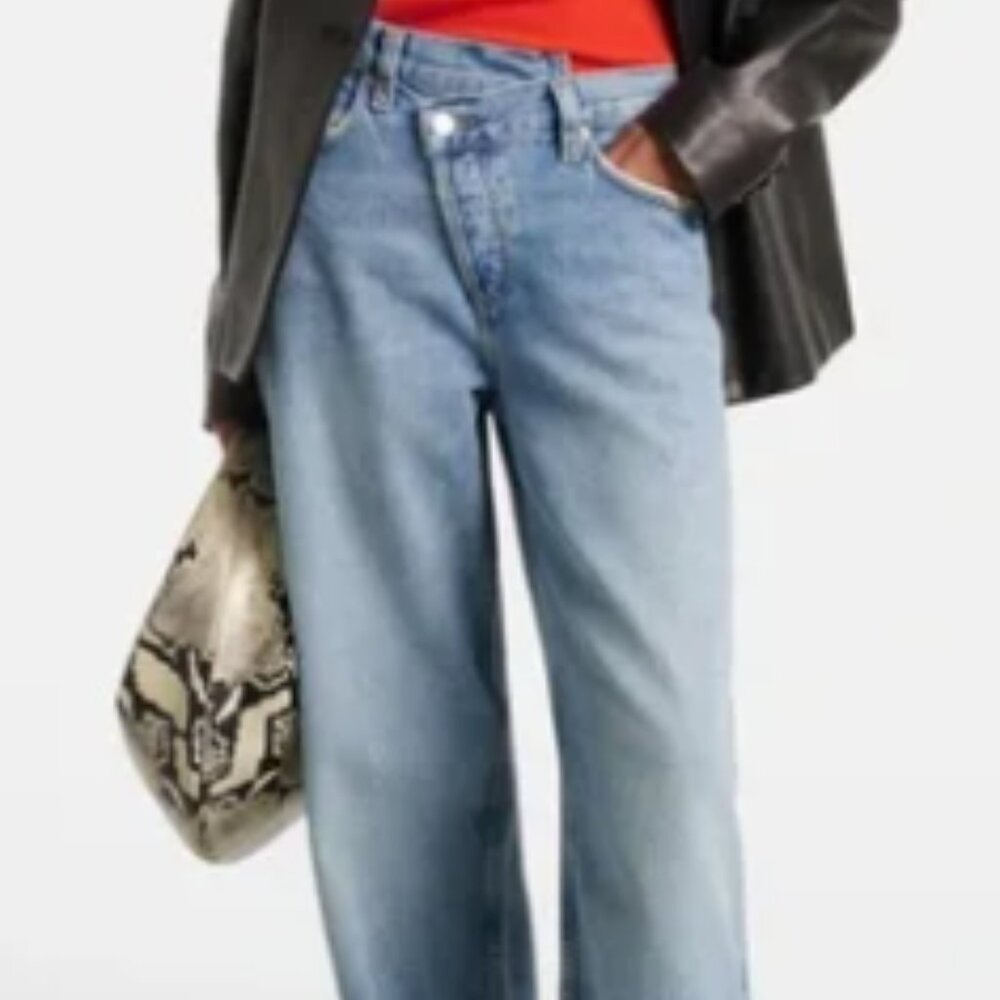 Agolde Arc Criss Cross Light Blue Jeans SIZE 24